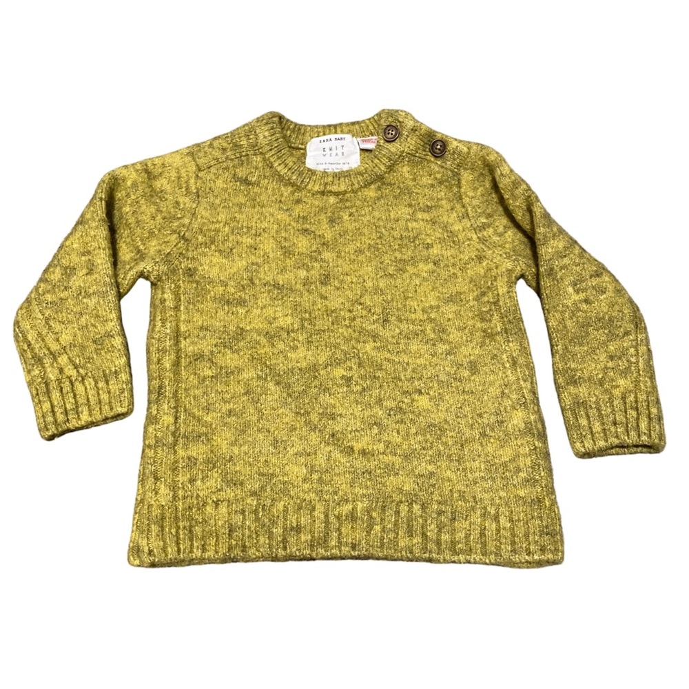 Zara Baby Knit Wear 6-9 m Mustard Yellow Sweater Top Sweatshirt Boy Girl 4/$20 🛑